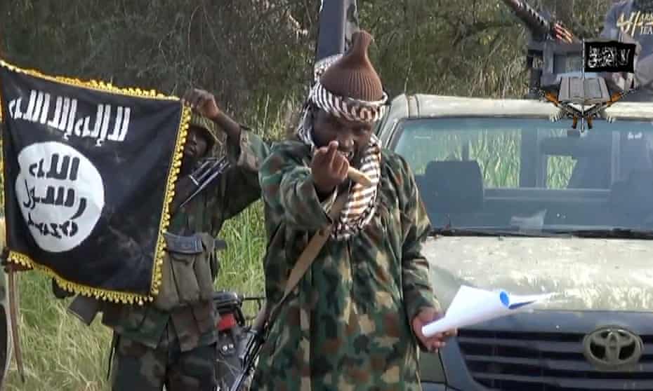 Abubakar Shekau pictured in a screengrab from a 2014 video released by Boko Haram and obtained by AFP
