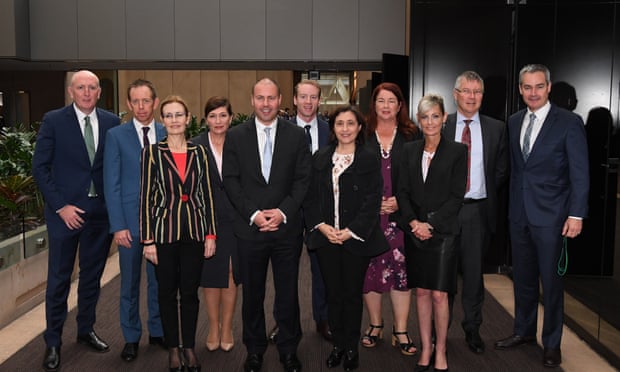 State environment ministers with their federal counterparts at the COAG energy council meeting in Melbourne in April 2018