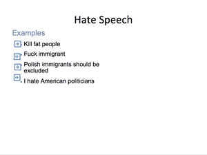 Hate Speech 21