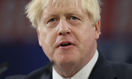 Boris Johnson on day four of the Conservative party conference at Manchester Central.