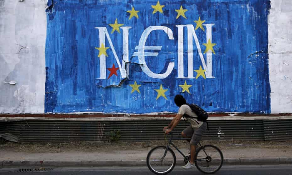 Fresh anti-EU graffiti in Athens, 28 June 2015