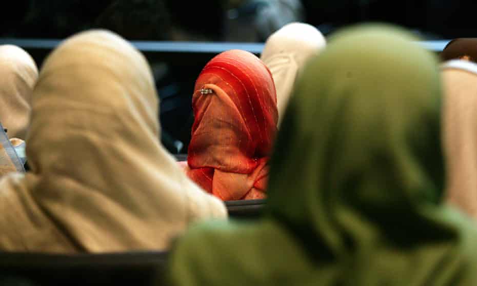 Women wearing headscarves.