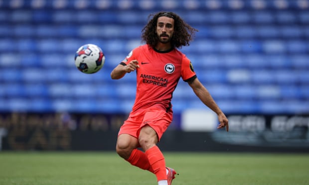 Marc Cucurella in action for Brighton during a recent pre-season friendly against Reading. The Spaniard wants to join Manchester City