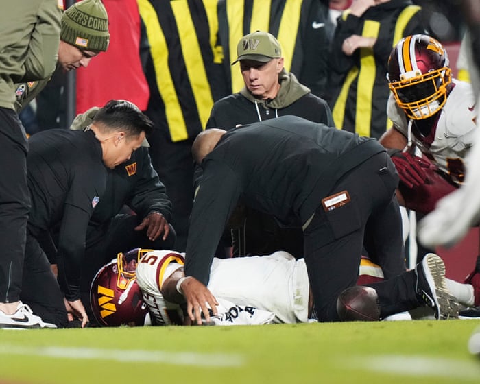 Commanders coach accepts blame for leaving Jayden Daniels in game before serious injury