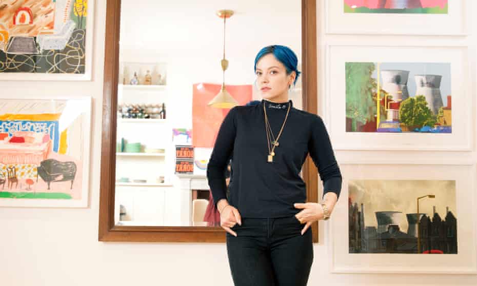Lily Allen at her home in west London