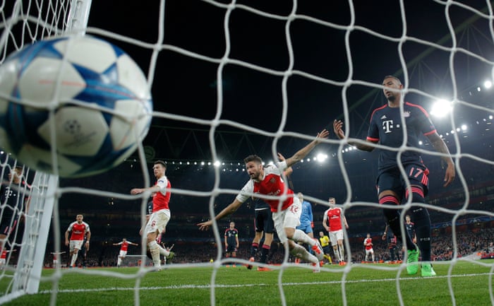 The striker celebrates as the ball hits the back of the net