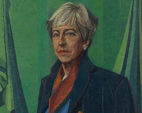 The official portrait of Theresa May.