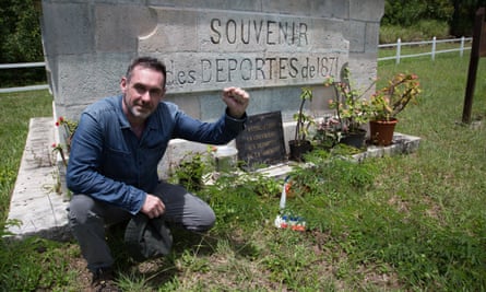 Paul Mason in New Caledonia, at a memorial to the deportees.