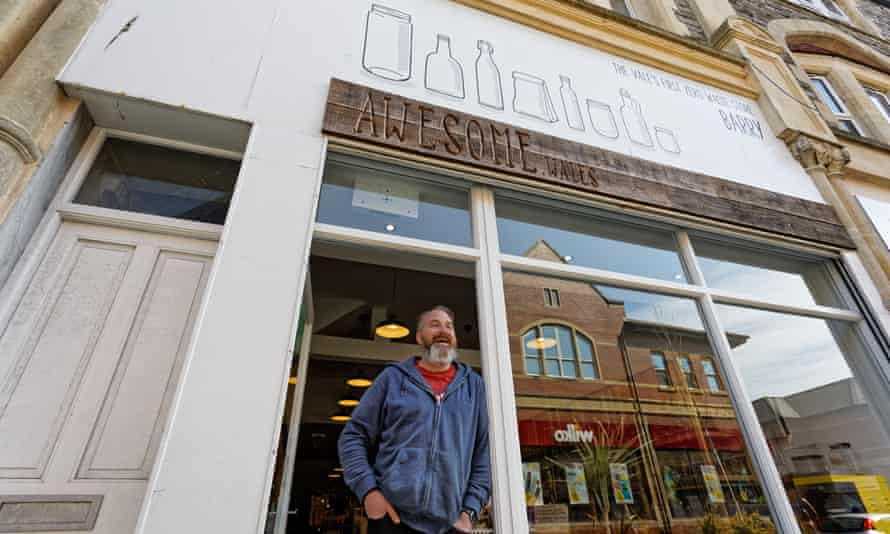 Stuart Burnell of Awesome Wales zero-waste shop in Barry