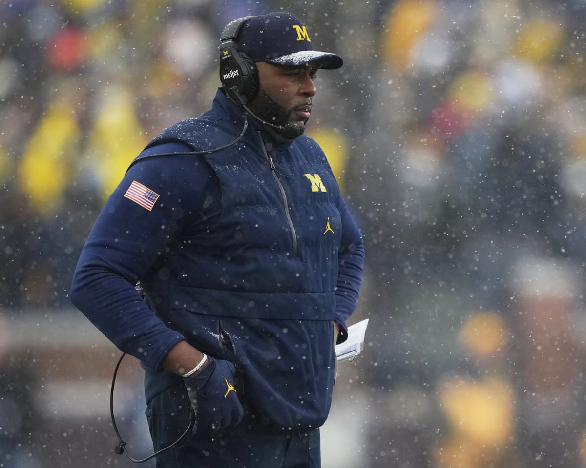 Michigan's Sherrone Moore jailed after firing over 'inappropriate relationship' with staffer | College football | The Guardian