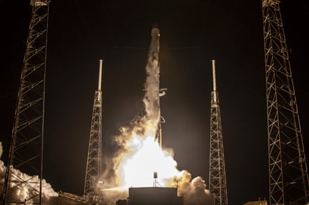 A SpaceX Falcon 9 rocket launching earlier this month.