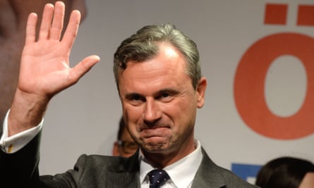 Norbert Hofer after Sunday’s election but before the full result was in.