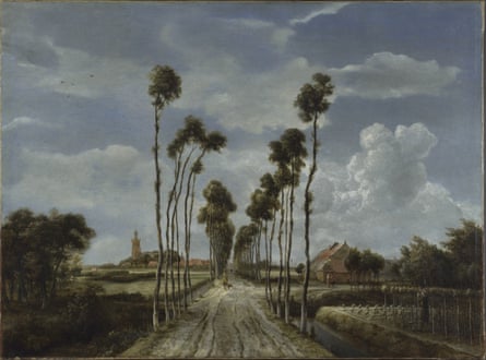 The Avenue at Middelharnis, 1689, by Meindert Hobbema.