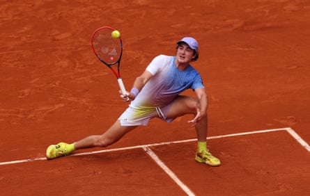 João Fonseca in action against Jack Draper during the third round of last year’s 2025 French Open