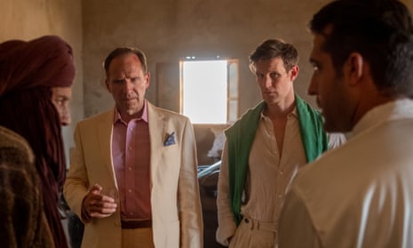 Ralph Fiennes (second left) and Matt Smith (third left) in The Forgiven