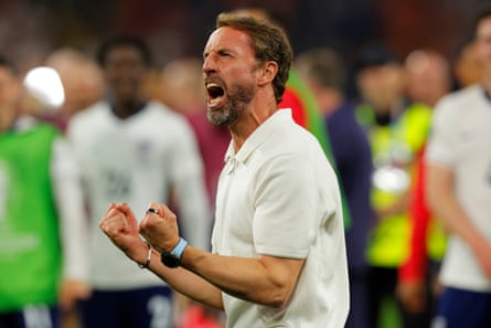 Euphoria for Gareth Southgate at the final whistle in Dortmund