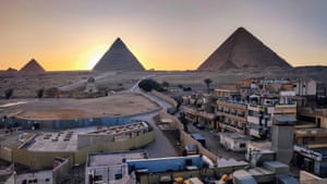 A view of the Pyramids at Giza