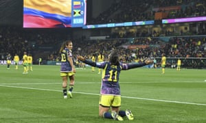 Colombia v Jamaica - FIFA Women's World Cup<br>MELBOURNE, AUSTRALIA - AUGUST 8: Catalina Usme Calderon (11) of Colombia celebrates her goal in the 51â of the match at the FIFA Women's World Cup Australia and New Zealand 2023 Round of 16 match #56 between Colombia and Jamaica at Melbourne Rectangular Stadium in Melbourne, Australia on August 8, 2023. (Photo by Mark Avellino/Anadolu Agency via Getty Images)