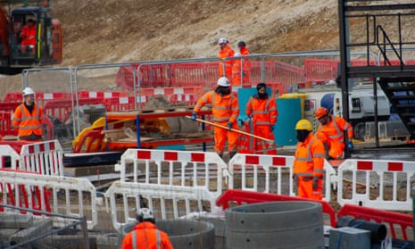 HS2 construction in Buckinghamshire, January 2021