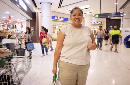 A woman inside a shopping centre