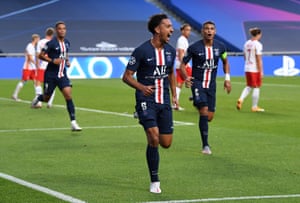 Marquinhos celebrates.