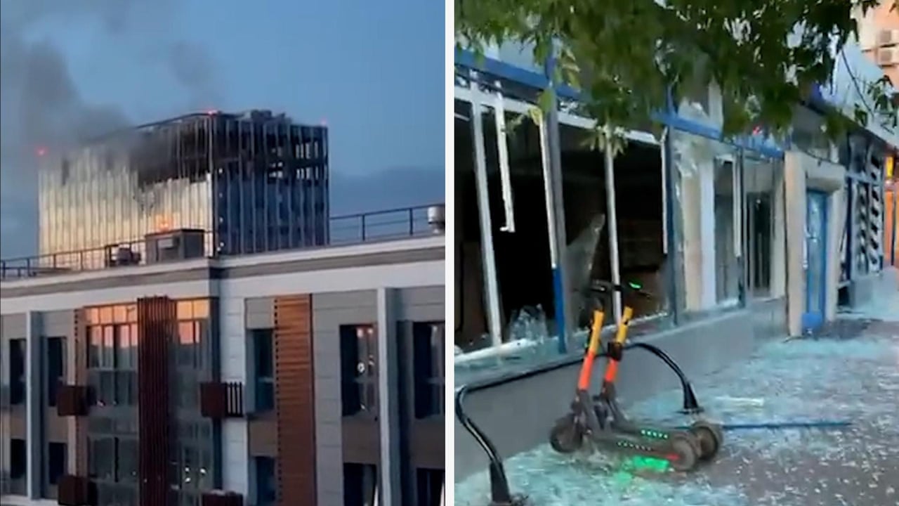 On Monday, a reported drone attack in Moscow resulted in a damaged business center located on Likhacheva Street