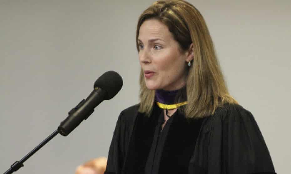Amy Coney Barrett gave the commencement address to Trinity graduates at People of Praise Center in South Bend, Indiana, in 2011. 