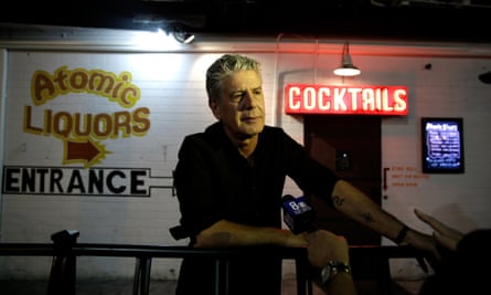 Anthony Bourdain at Parts Unknown live show in Las Vegas in 2013.