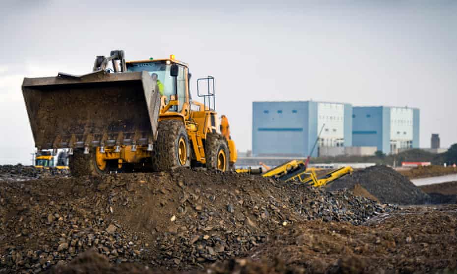 Earthworks in preparation for the construction of EDF’s Hinkley Point C nuclear power station.