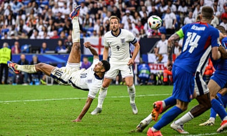 Jude Bellingham rescues England with a late bicycle-kick equaliser against Slovakia