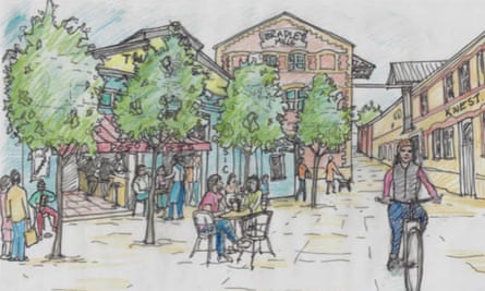 An artist’s impression of a new “creative quarter”
