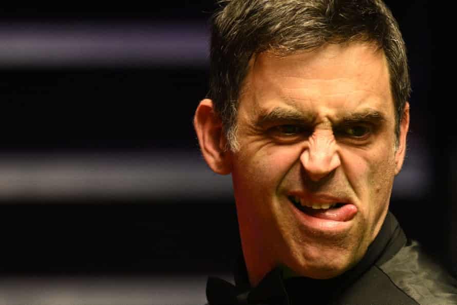 Ronnie O’Sullivan reacts.
