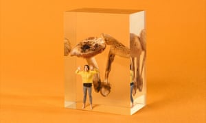 Get me out of here: Isamaya Ffrench with her precious resin block.