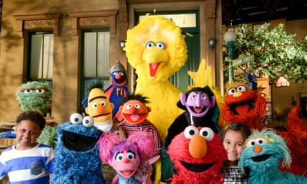 The cast of Sesame Street, who have teamed up with The Happiness Lab for a new show.