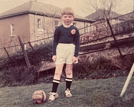 Stuart Murdoch pictured as a child in a football kit