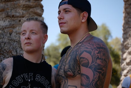 Large dipper, boxing and bikers in LA: Wembley to Soweto initiative 2022 – photograph essay | Pictures 27 Kindred Spirits – Georgina from Leicester with Angel from East LA