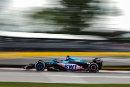 Alpine’s Esteban Ocon in action during the Canadian GP, earlier in June.