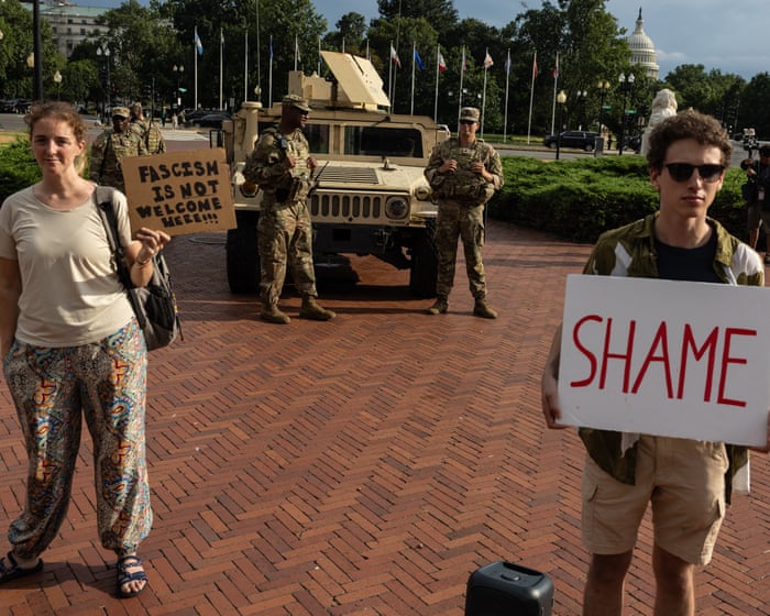 Protesters gather in Washington DC as federal law enforcement officers stop drivers – US politics live