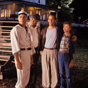 Liotta, left, alongside James Earl Jones, Kevin Costner, Amy Madigan in Field of Dreams, 1989.