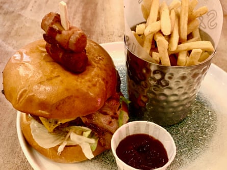 Burger and chips, but make it festive …