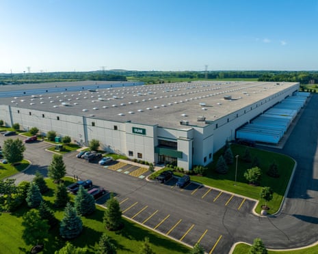 the exterior of a warehouse