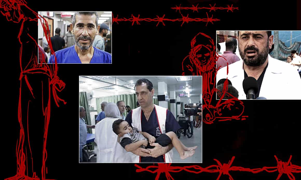 Images of healthcare workers on screens