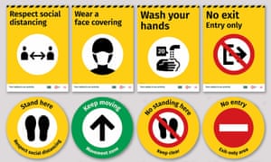 Infographics from the Covid-19 DesignToolkit created by the Applied wayfinding agency