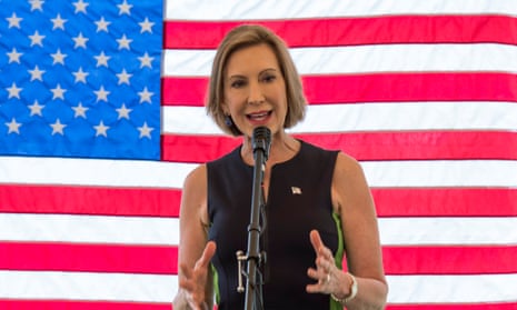 Republican presidential candidate Carly Fiorina campaigning at the Goffstown Republicans annual picnic in New Hampshire in August.