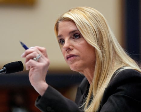 Pam Bondi testifies before a House judiciary committee hearing on oversight of the justice department, 11 February 2026.