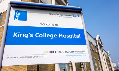 King’s College hospital, where the woman died after refusing kidney dialysis.