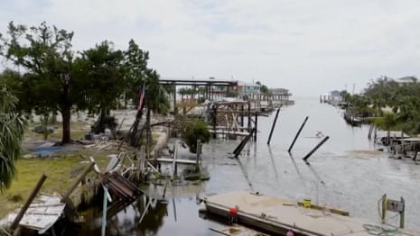 Drone footage shows the destruction left behind by Hurricane Helen in Florida - Video