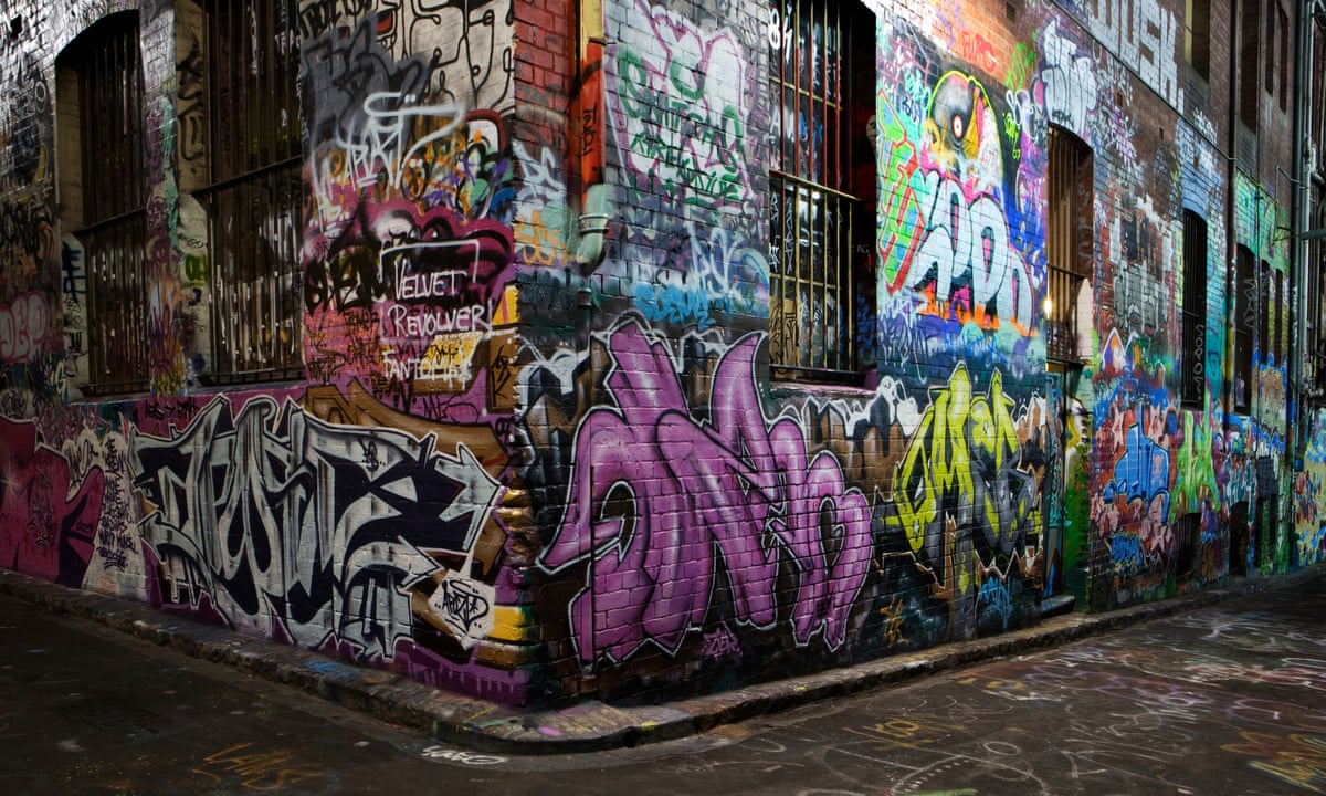 Guerrilla Painters In Melbourne S Hosier Lane Expose Our Hypocritical Ideas About Street Art Street Art The Guardian