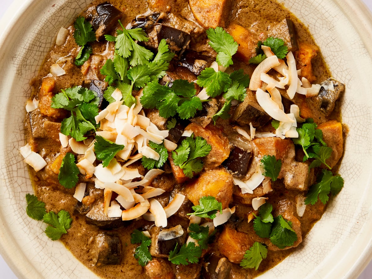Meera Sodha's recipe for vegan sweet potato and aubergine massaman
