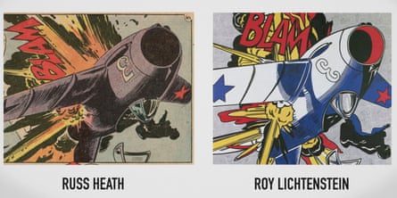 Roy Lichtenstein’s Blam of 1962, which was copied from a panel in Russ Heath’s All-American Men of War #89.
